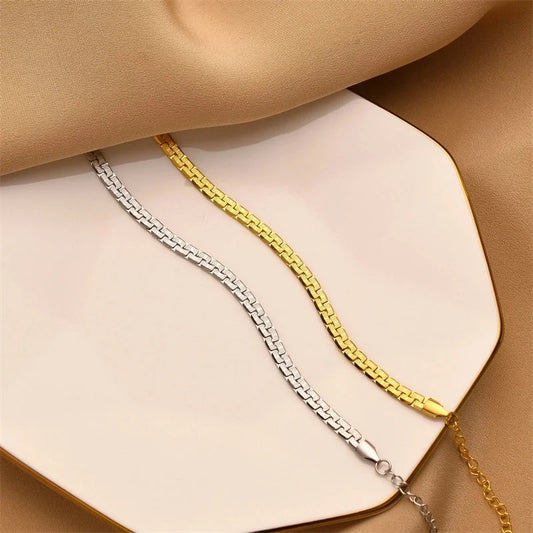 Minimalist Geometric Titanium Steel Plating Bracelets 1 Piece