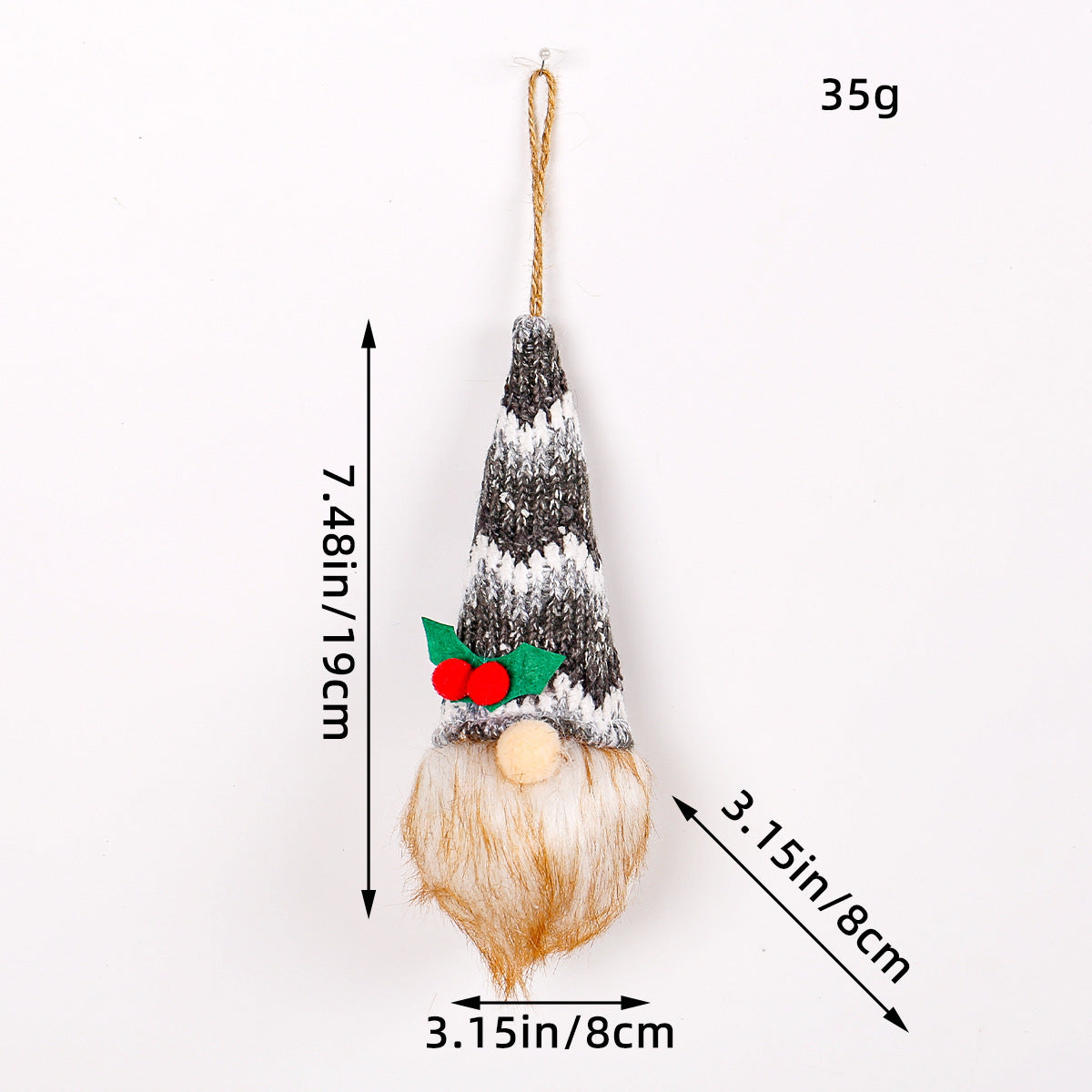 Christmas Decoration Christmas Sequin Lighted Rudolph Doll Christmas Glowing Faceless Gnome Doll Ornament