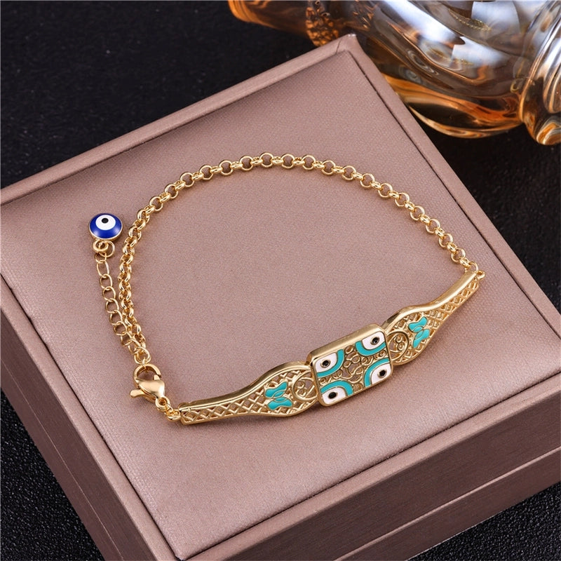 Vintage Style Minimalist Animal Letter Copper Bracelets Cuban Link Chain Curb Chain Cable Chain Box Chain