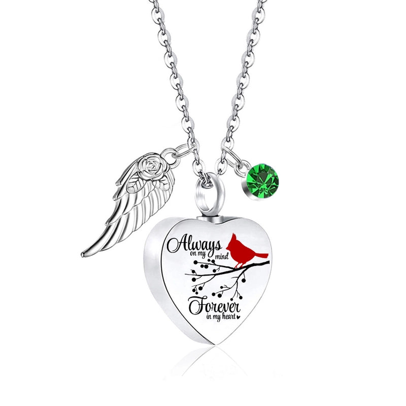 Stainless Steel Crooked Peach Heart-shaped Men's And Women's Necklace Style Cinerary Casket Commemorative Lettering Pet Lover Pendant