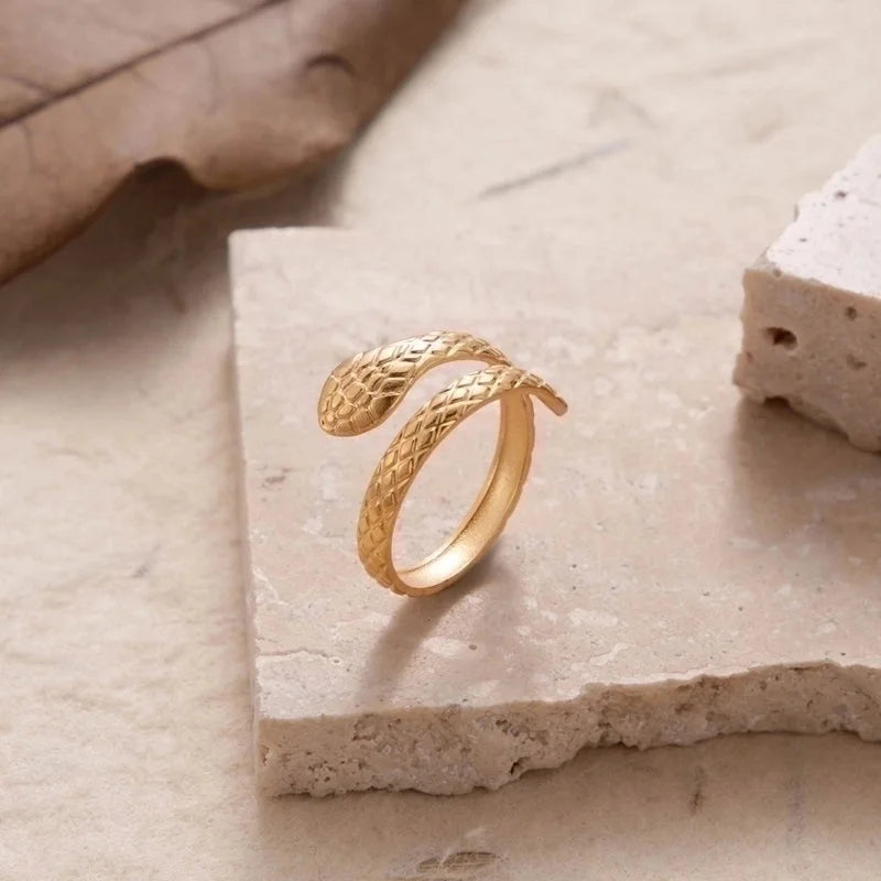 Retro Solid Color 304 Stainless Steel Criss Cross Plating Hollow Out Open Ring