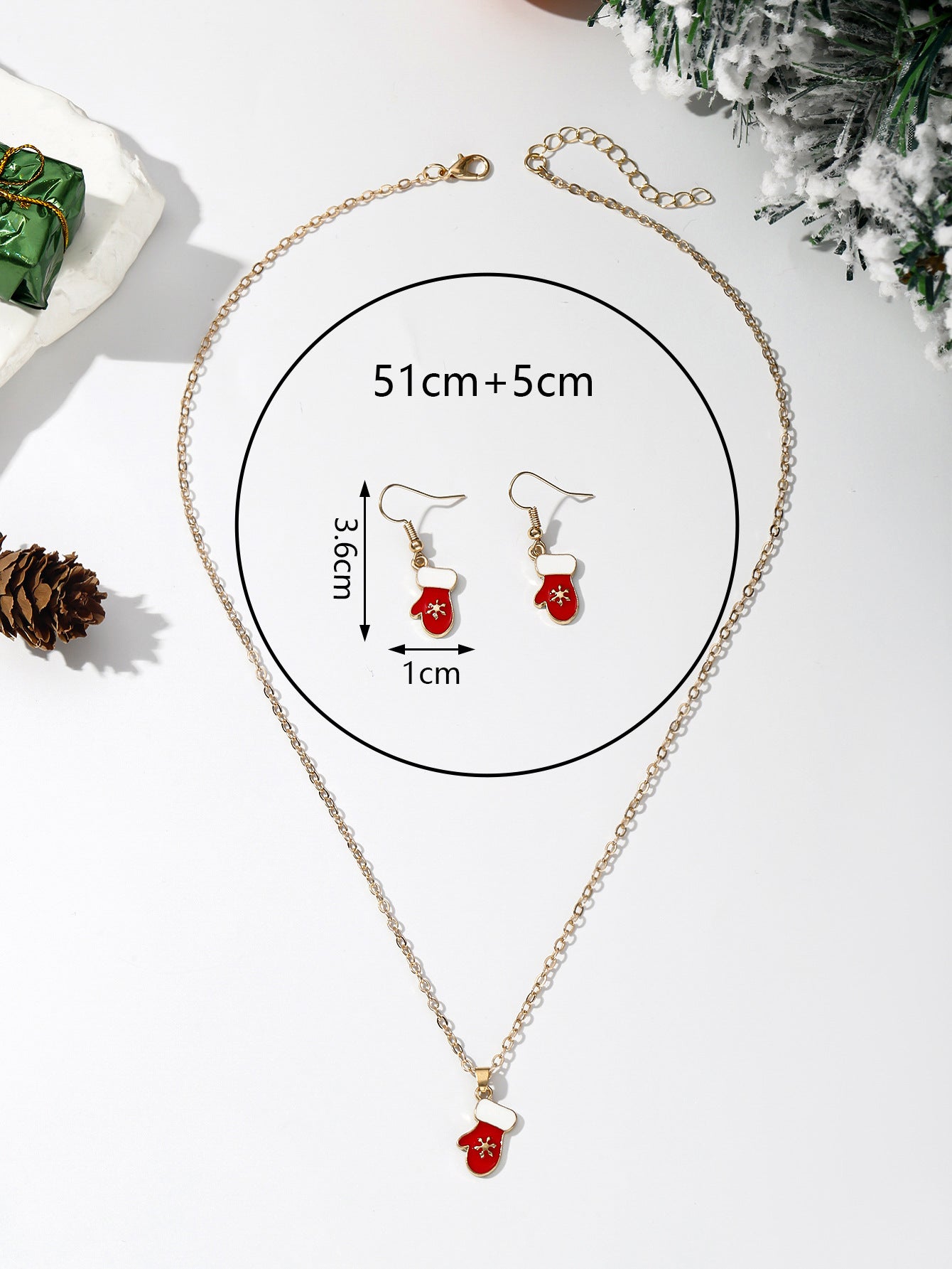 5 Sets Hot Sale Christmas Gift Snowflake Socks Snowman Christmas Tree Jewelry Holiday Set