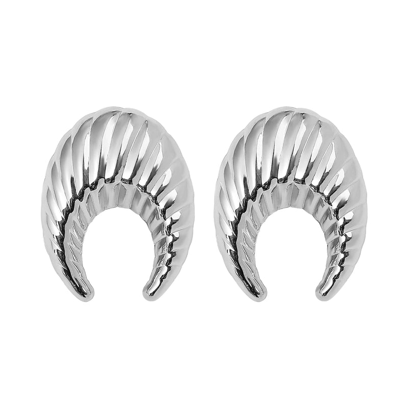 1 Pair IG Style Minimalist C Shape U Shape Geometric 304 Stainless Steel Drop Earrings Earrings Ear Studs