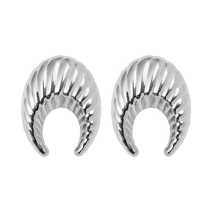 1 Pair IG Style Minimalist C Shape U Shape Geometric 304 Stainless Steel Drop Earrings Earrings Ear Studs