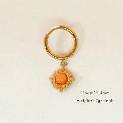 6 Pieces Minimalist Classic Style Heart Shape Plating Inlay 304 Stainless Steel Rhinestones Drop Earrings