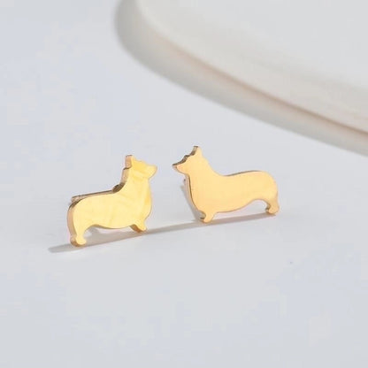 1 Pair Fashion Animal 304 Stainless Steel 18K Gold Plated Ear Studs