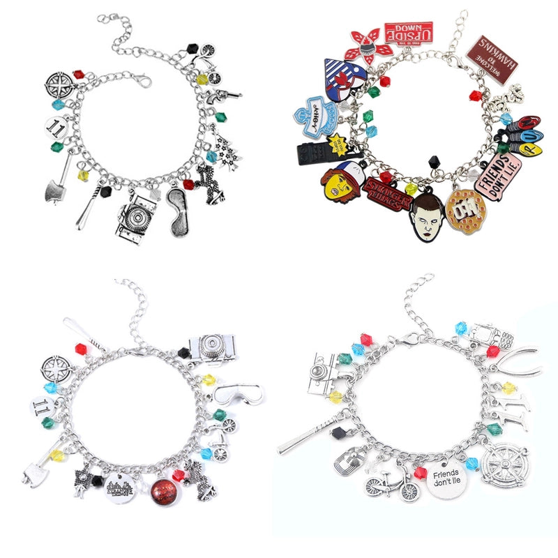 Christmas Gift Film And Television Strange Story Peripheral Bracelet Retro Axe Bicycle Tape Combination Metal Bracelet