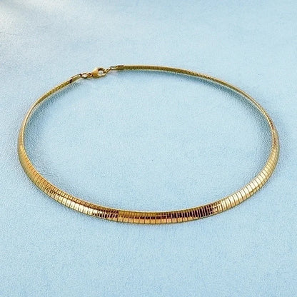 Titanium Steel 18K Gold Plated Minimalist Plating Geometric Choker