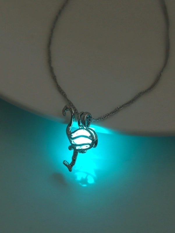 Luminous Hollow Snowflake Pendant Necklace