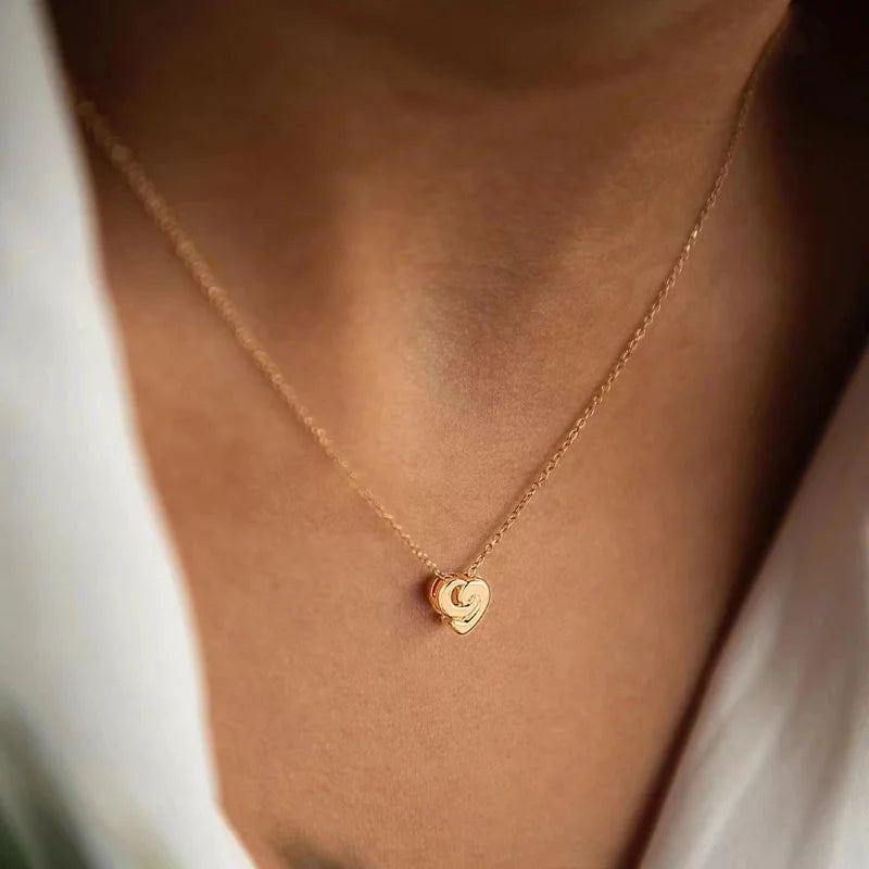 Copper Heart Shape Pendant Necklace