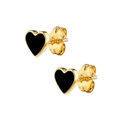 Minimalist Heart Plating Copper Earrings Ear Studs