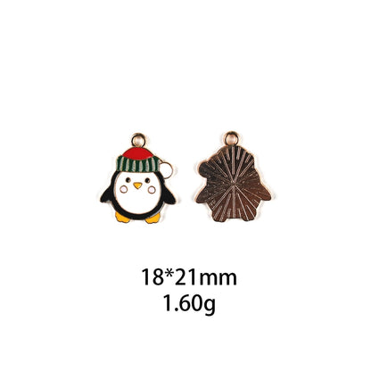 10 PCS/Package Zinc Alloy Christmas Hat Christmas Socks Pendant Jewelry Accessories