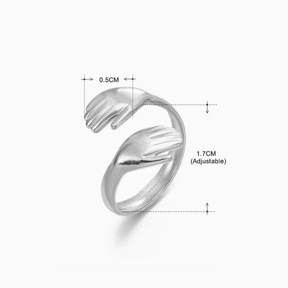 Retro Geometric Stainless Steel Plating Open Rings