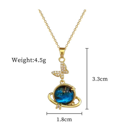 Titanium Steel Copper Cartoon Style Inlay Dolphin Rhinestones Pendant Necklace