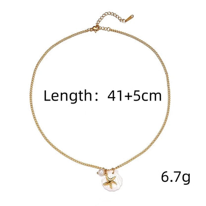 Titanium Steel Necklace Fashion Stainless Steel Necklace 18K Gold Non-Fading French Minority Retro Ladies