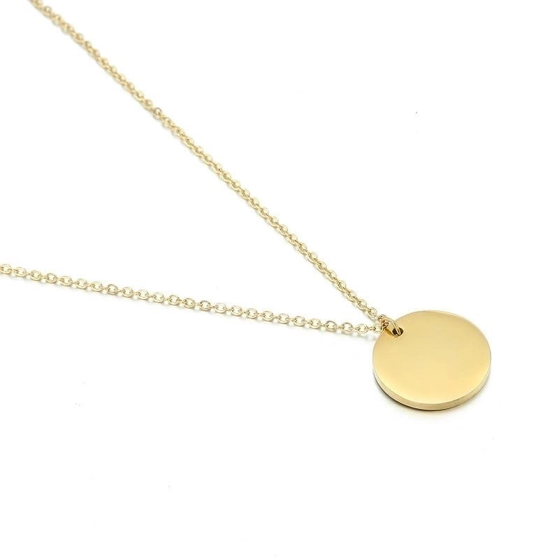 Stainless Steel 14K Gold Plated Fashion Plating Geometric No Inlay Necklace