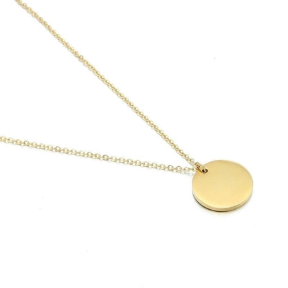 Stainless Steel 14K Gold Plated Fashion Plating Geometric No Inlay Necklace