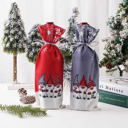 Christmas Casual Minimalist Doll Party Festival Wine Bottle Bag