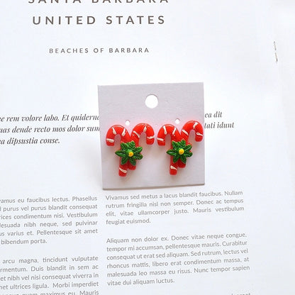 Fashion Christmas Tree Santa Claus Resin Women's Ear Studs 1 Pair
