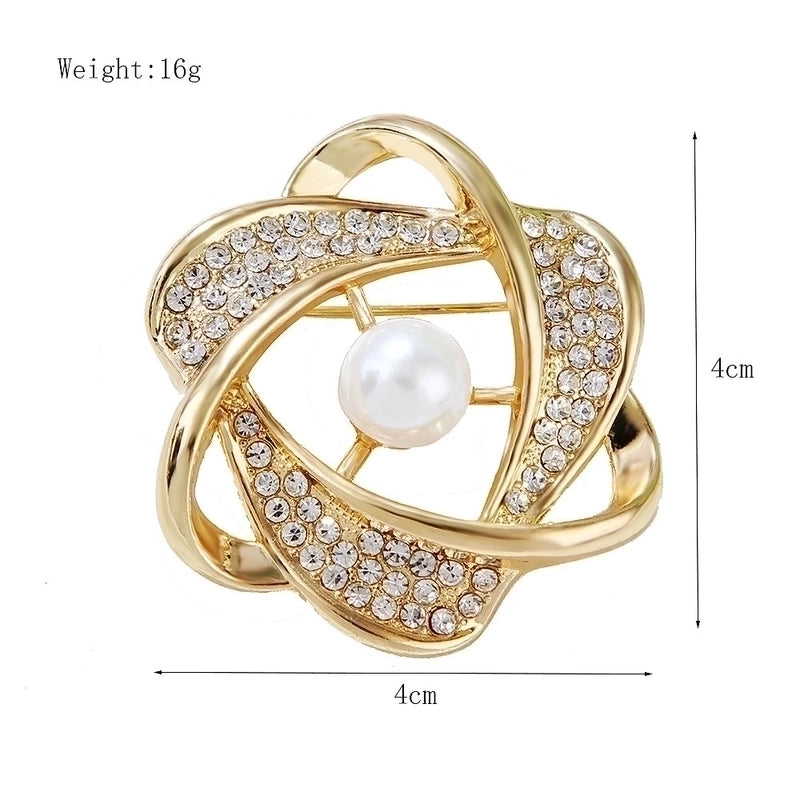 Elegant Pin Star Flower Snowflake Imitation Pearl Alloy Rhinestone Women'S Brooches