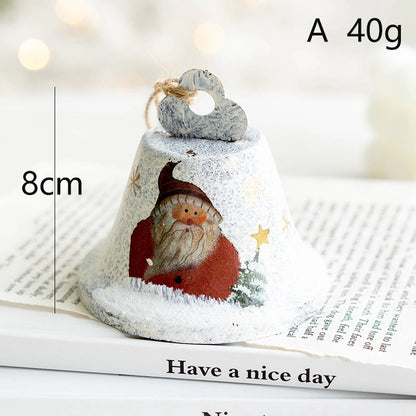 Christmas Cute Minimalist Santa Claus Iron Holiday Festival Hanging Ornaments Decorative Props