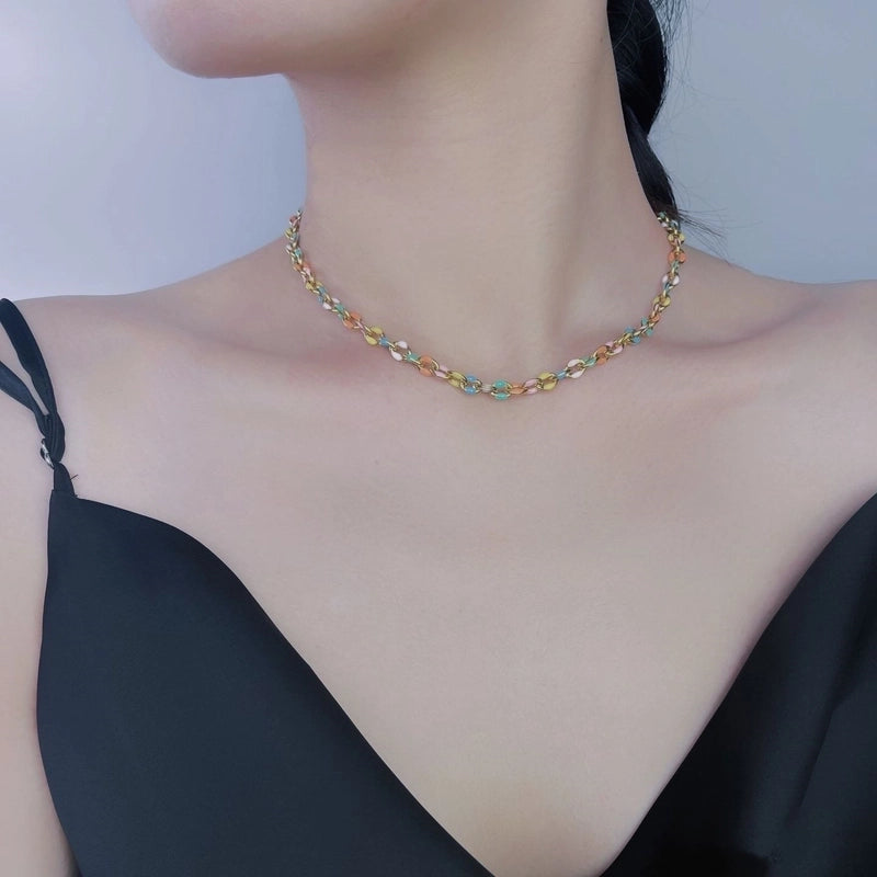 304 Stainless Steel Casual Minimalist Plating Geometric Bracelets Anklet Necklace