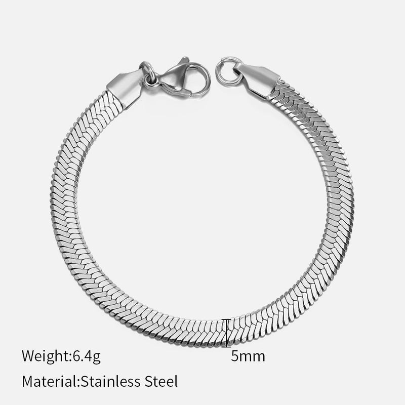Fashion Geometric 304 Stainless Steel Stainless Steel Bracelets In Bulk
