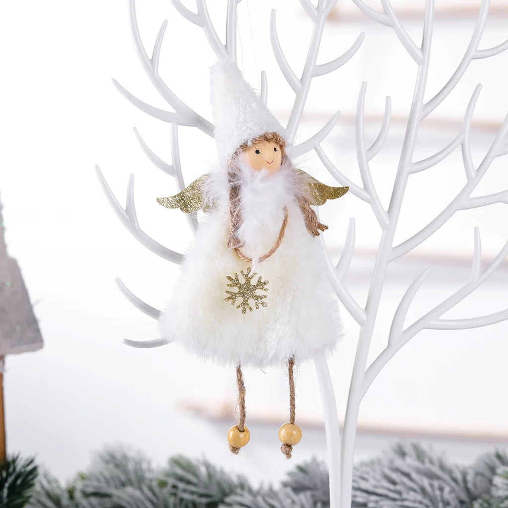 Angel Plush Girl Christmas Supplies Christmas Tree Decoration Pendant Small Hanging Ornament Christmas