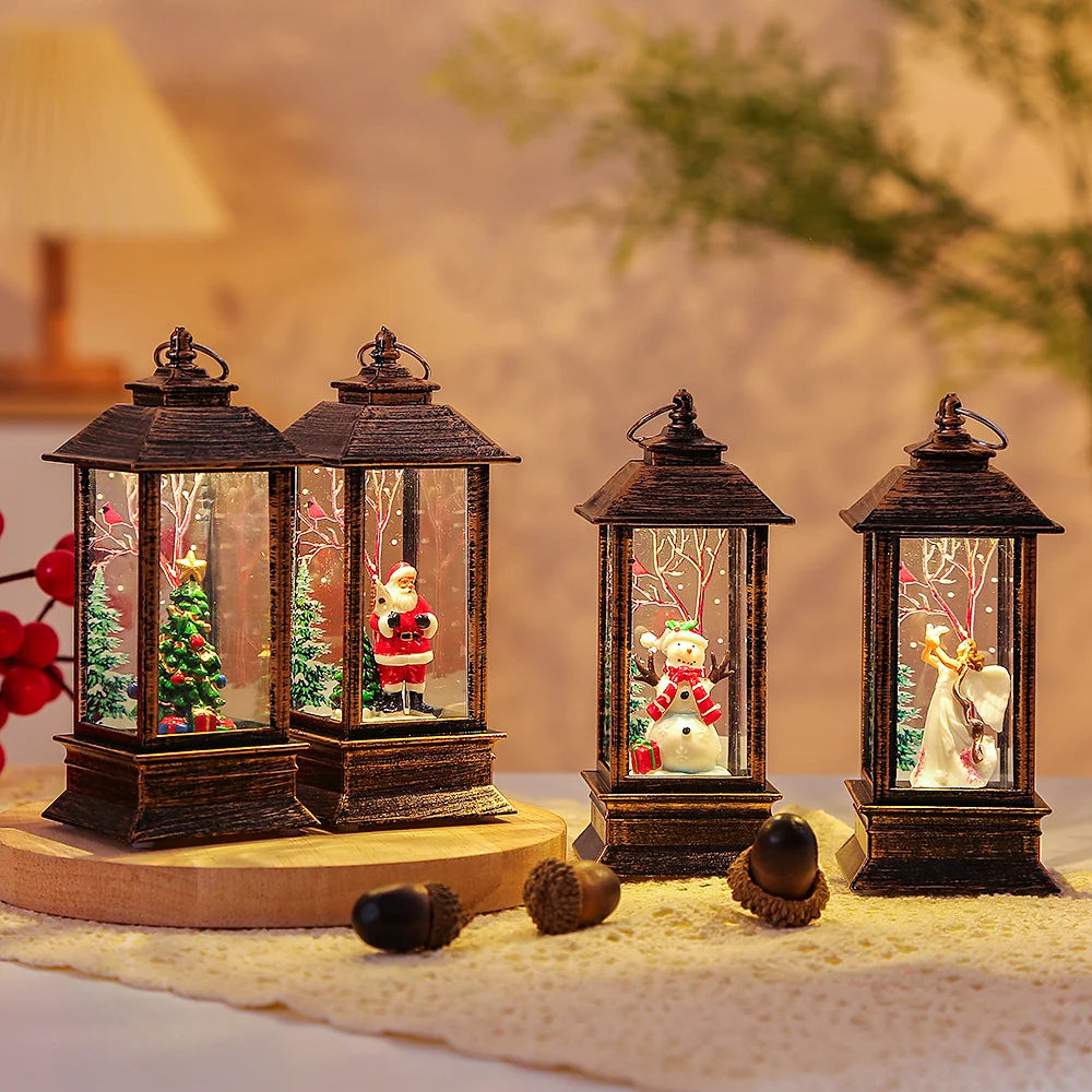Christmas Decoration Small Oil Lamp Interior Scene Wind Lamp Christmas Small Wind Lamp Night Light Handheld Led Electronic Lamp