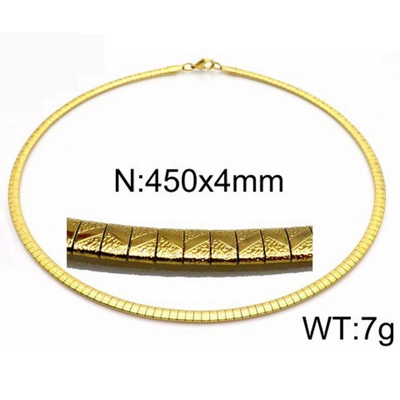 Titanium Steel 18K Gold Plated Fashion Plating Geometric Choker