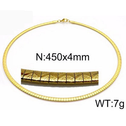 Titanium Steel 18K Gold Plated Fashion Plating Geometric Choker