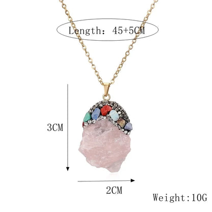Minimalist Classic Style Geometric Artificial Crystal 304 Stainless Steel Artificial Crystal Stone Pendant Necklace