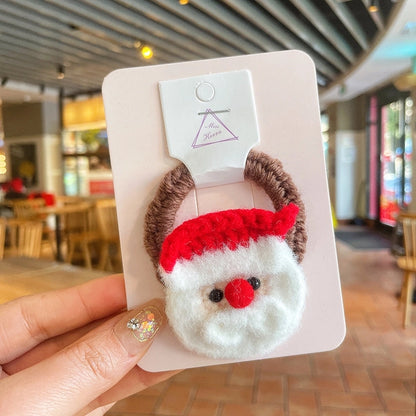 Christmas Cute Kid'S Christmas Tree Santa Claus Alloy Hair Clip Hair Band Hair Tie