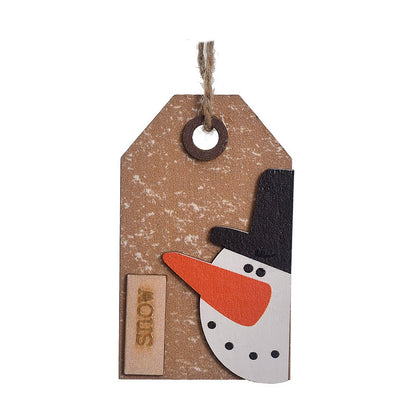 Christmas Cute Santa Claus Angel Snowman Wood Party Festival Hanging Ornaments