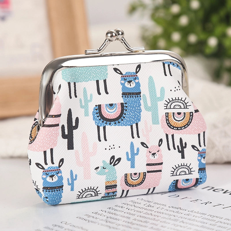 Women's Plant Pu Leather Buckle Kids Wallets