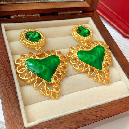 Medieval Pearl Geometric Copper Electroplating Earrings