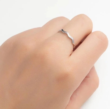 Fashion Geometric 201 Stainless Steel 18K Gold Plated Plating Open Ring