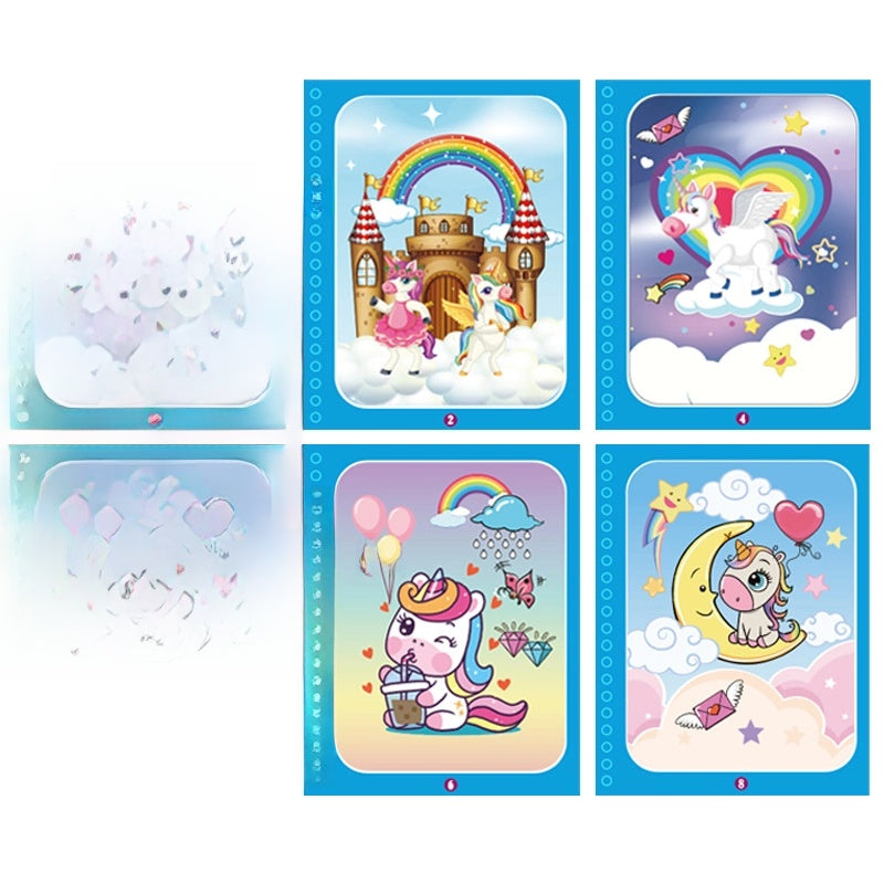 Children's Magic Water Painting Book Repeated Graffiti Educational Painting Book Scene Early Education Cognitive Matching Quiet Book