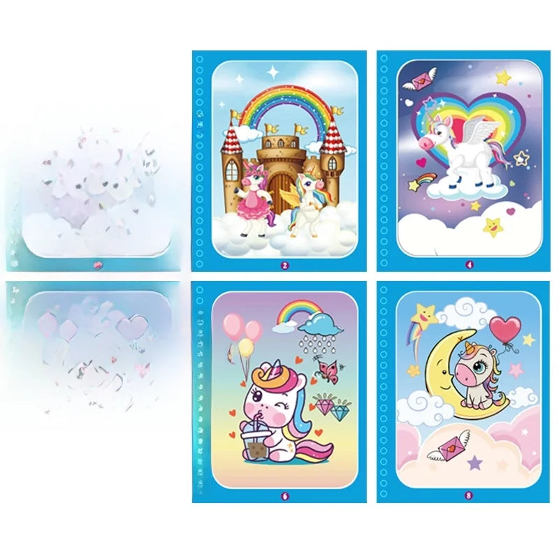 Children's Magic Water Painting Book Repeated Graffiti Educational Painting Book Scene Early Education Cognitive Matching Quiet Book
