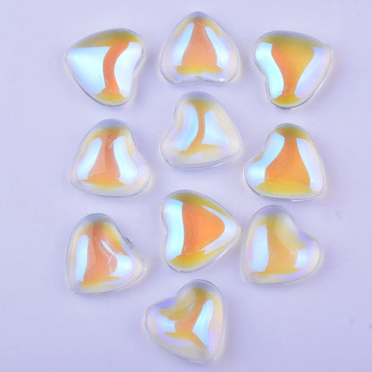 2 Pieces Gemstoen Heart Special Large Favorably 20Mm Pink Crystal Love Amethyst Heart-Shaped Ornaments