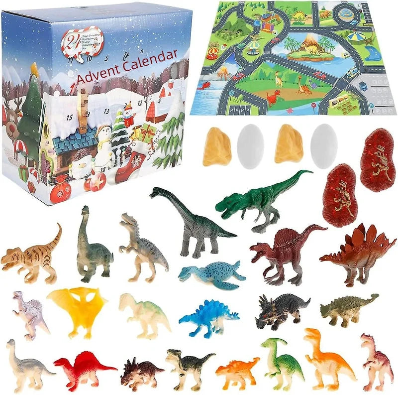 Christmas Countdown Dinosaur Blind Box Advent Calendar Diy Tyrannosaurus Rex Dinosaur Toy Set