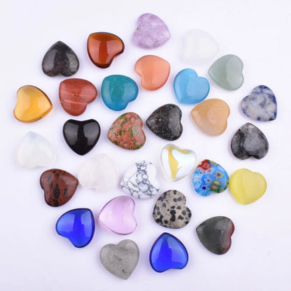 2 Pieces Gemstoen Heart Special Large Favorably 20Mm Pink Crystal Love Amethyst Heart-Shaped Ornaments