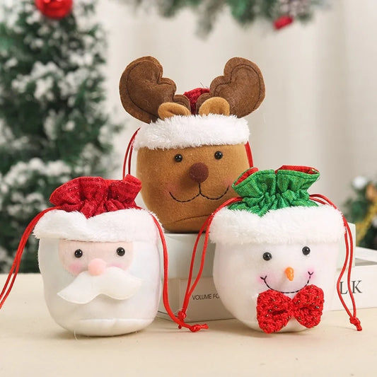 Christmas Nordic Style Cute Santa Claus Snowman Elk Party Festival Gift Wrapping Supplies Gift Bags