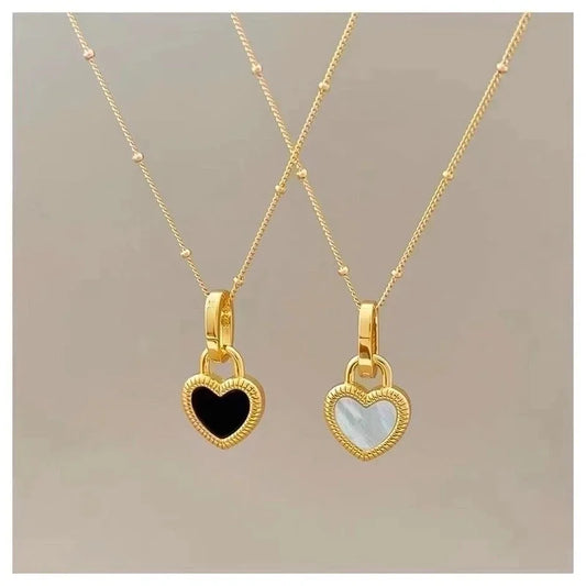 Titanium Steel Minimalist Heart Shape Plating Earrings Necklace