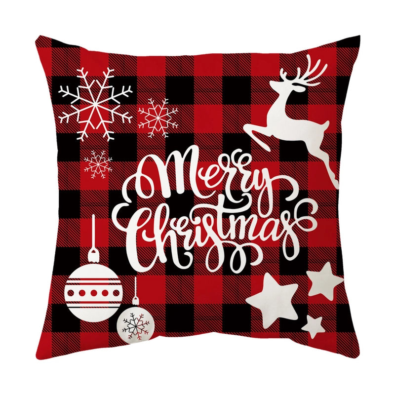 Classical Letter Short Plush Throw Pillow