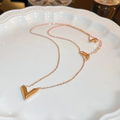 Minimalist Geometric Alloy Titanium Steel Plating Inlay Artificial Pearls Turquoise Rhinestones Necklace