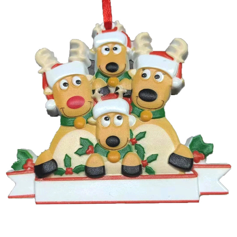 Christmas Fashion Dog Resin Party Hanging Ornaments