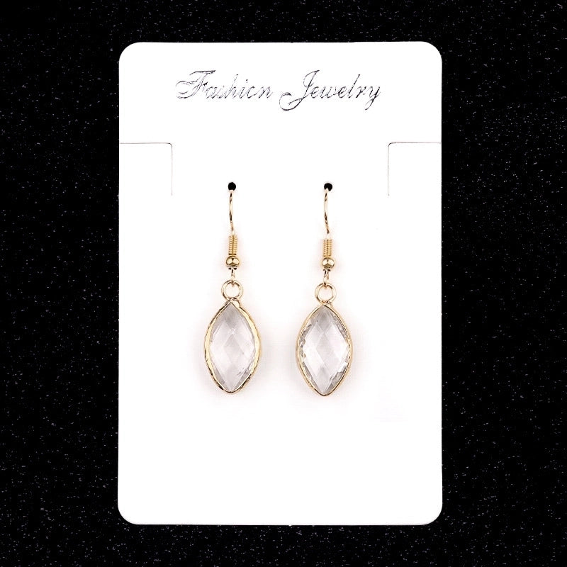 1 Pair Vintage Style Classic Style Geometric Polishing Artificial Crystal Semi-precious Stone Tiger Eye Drop Earrings