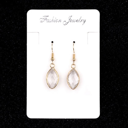 1 Pair Vintage Style Classic Style Geometric Polishing Artificial Crystal Semi-precious Stone Tiger Eye Drop Earrings