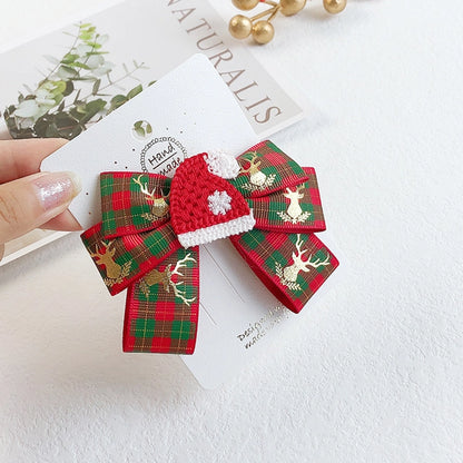 Christmas Cute Bow Knot Elk Cloth Party Party Accessories